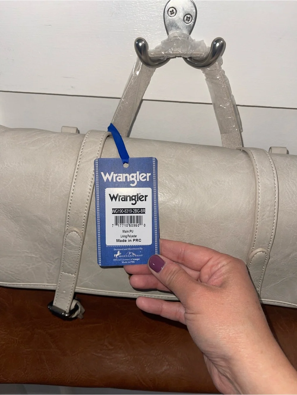 Wrangler Two-Tone Brown & Cream Laptop Backpack Brief